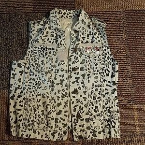 Leopard print vest